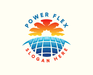 Solar Panel Electric Power logo design