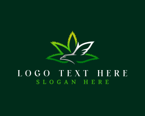 Marijuana Leaf Bird Logo