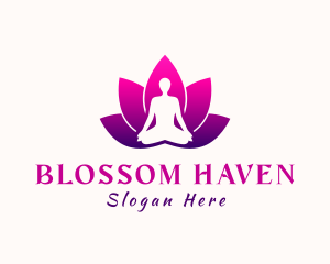 Lotus Flower Yoga logo design