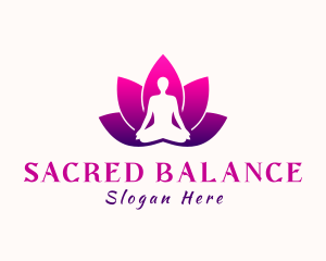 Lotus Flower Yoga logo design