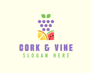 Organic Fruit Produce logo design