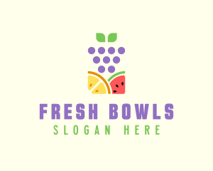 Organic Fruit Produce logo design