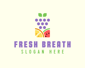 Organic Fruit Produce logo design