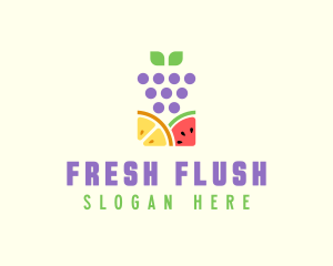 Organic Fruit Produce logo design