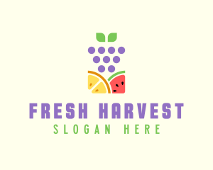 Organic Fruit Produce logo design