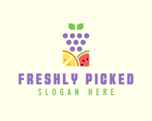 Organic Fruit Produce logo design