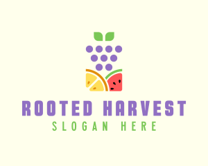 Organic Fruit Produce logo design