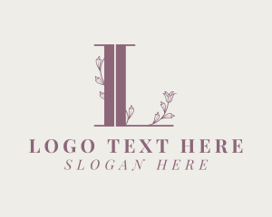 Floral Nature Garden Letter L logo