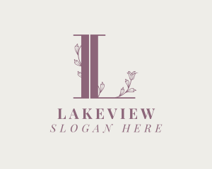 Floral Nature Garden Letter L logo design