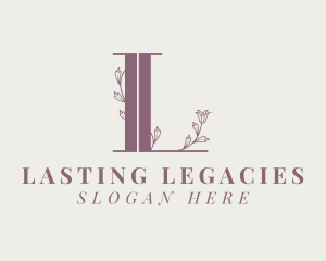 Floral Nature Garden Letter L logo design