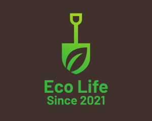 Eco Leaf Shovel  logo design