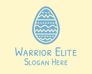 Decorated Blue Egg  Logo