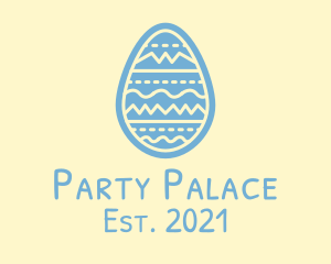 Decorated Blue Egg  logo design