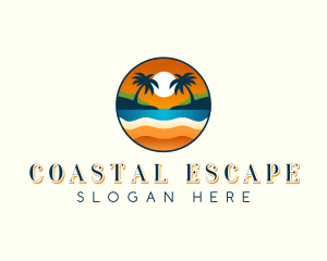 Sunset Beach Resort logo design