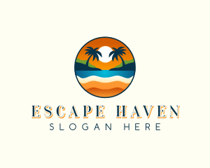 Sunset Beach Resort logo design