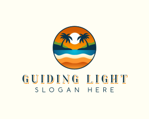 Sunset Beach Resort logo design