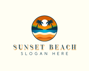 Sunset Beach Resort logo design