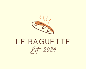 Hot Baguette Bread logo design