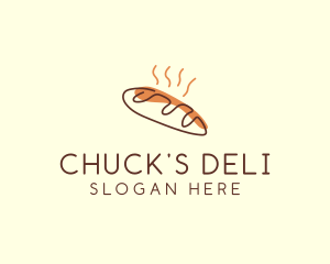 Deli Baguette Bread logo design