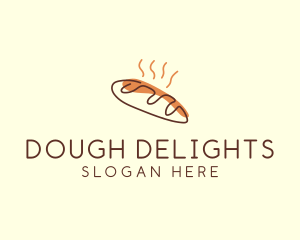 Deli Baguette Bread logo design