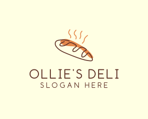 Deli Baguette Bread logo design