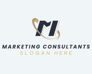 Marketing Firm Letter M logo design