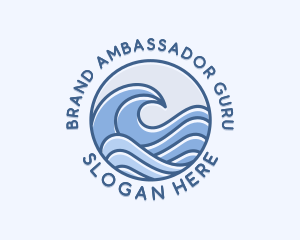 Coastal Ocean Waves logo design