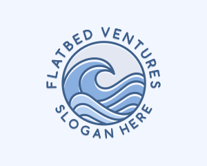 Coastal Ocean Waves logo design