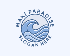 Coastal Ocean Waves logo design