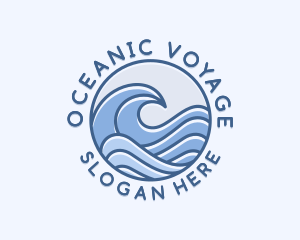 Coastal Ocean Waves logo design