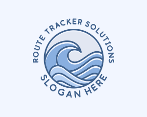 Coastal Ocean Waves logo design