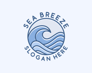 Coastal Ocean Waves logo design