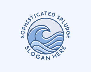 Coastal Ocean Waves logo design