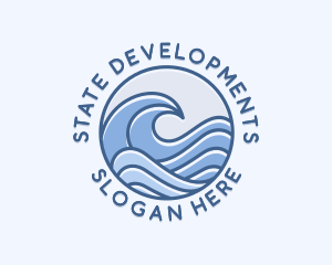 Coastal Ocean Waves logo design