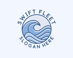 Coastal Ocean Waves logo design