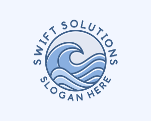 Coastal Ocean Waves logo design