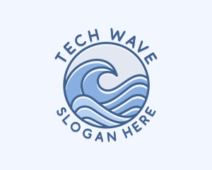 Coastal Ocean Waves logo design