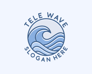 Coastal Ocean Waves logo design