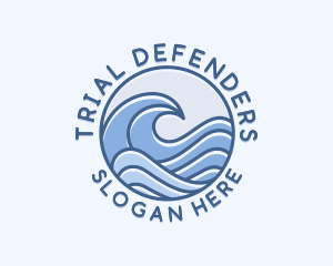 Coastal Ocean Waves logo design