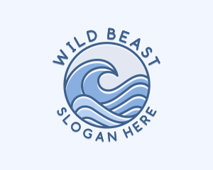 Coastal Ocean Waves logo design