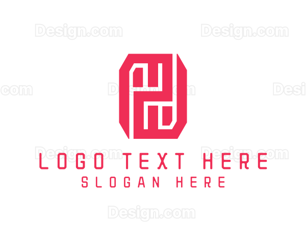 Hexagon Rune Letter AE Logo