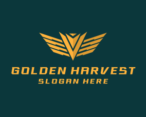 Golden Military Badge logo design