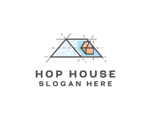 Structural House Roof logo design