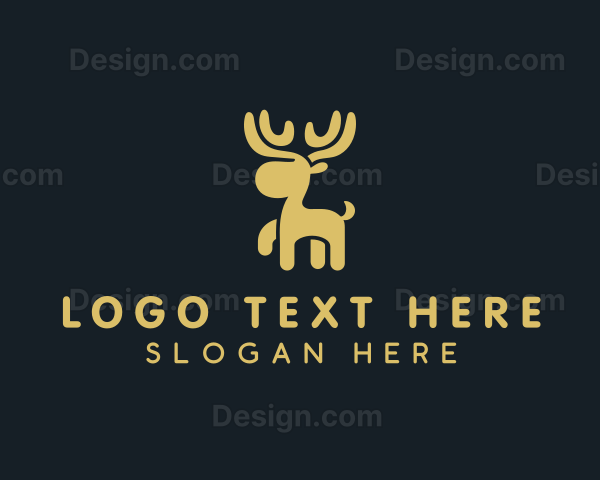 Wildlife Deer Antlers Logo