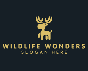 Wildlife Deer Antlers logo design