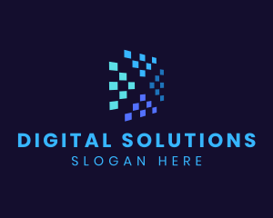 Blue Digital Pixels logo