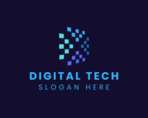 Blue Digital Pixels logo