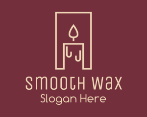 Beige Wax Candle  logo