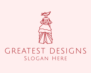 Woman Fashion Design Gown logo design