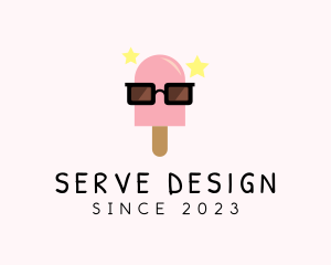 Ice Cream Popsicle Shades logo design